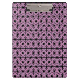 lila Sternmuster mit schwarzer Linie Klemmbrett