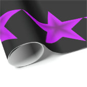 Lila Sternthema-Verpackungspapier Geschenkpapier (Rolleneckpunkt)