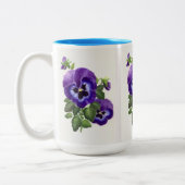 Lila Stiefmütterchen 2 Töne Kaffee Tasse (Links)