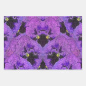 Lila Stiefmütterchen, abstrakte Malerei, Blumenkun Geschenkpapier Set (Vorderseite 2)