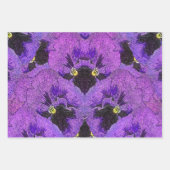 Lila Stiefmütterchen, abstrakte Malerei, Blumenkun Geschenkpapier Set (Vorderseite)