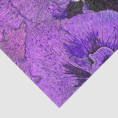 Lila Stiefmütterchen, abstrakte Malerei, Blumenkun Seidenpapier (Detail)