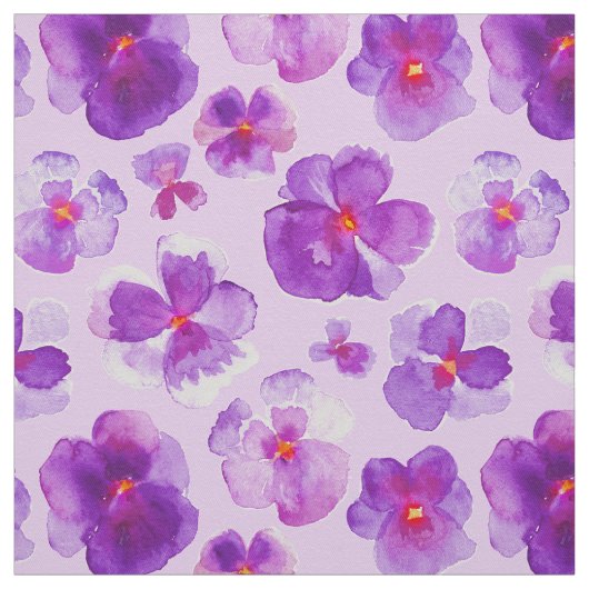 Lila Stiefmütterchen Aquarellkunst Blume Stoff (Muster)