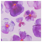 Lila Stiefmütterchen Aquarellkunst Blume Stoff (Nahaufnahme)