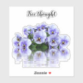 Lila Stiefmütterchen Aufkleber (Blatt)