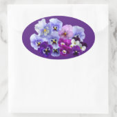 Lila Stiefmütterchen Aufkleber-Umschlag Aufkleber (Tasche)