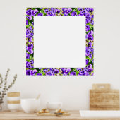 Lila Stiefmütterchen Bilderrahmen, Poster (Küche)