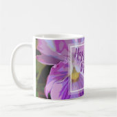Lila Stiefmütterchen-Blume Kaffeetasse (Links)