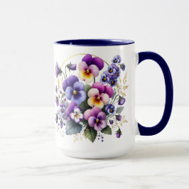 Lila Stiefmütterchen Blumen-Tasse Tasse