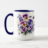Lila Stiefmütterchen Blumen-Tasse Tasse (Links)