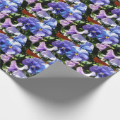 Lila Stiefmütterchen-Blumenhandwerk oder Geschenkpapier (Ecke)