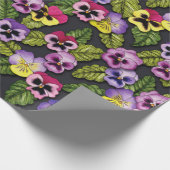 Lila Stiefmütterchen Blumenpapier Geschenkpapier (Ecke)