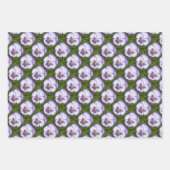 Lila Stiefmütterchen Botanische Blumenpracht Geschenkpapier Set (Vorderseite 3)