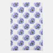 Lila Stiefmütterchen Botanische Kunst Geschirrtuch (Vertikal)