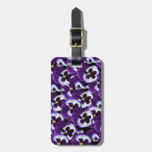 Lila_Stiefmütterchen_Bouquet,_ Gepäckanhänger (Vorderseite vertikal)