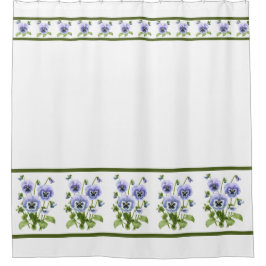 Lila Stiefmütterchen Duschvorhang