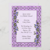 Lila Stiefmütterchen Einladung (Vorne/Hinten)