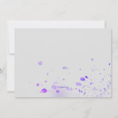 Lila Stiefmütterchen-Einladung Einladung (Rückseite)