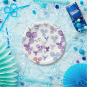 Lila Stiefmütterchen Farbpapierplatte Pappteller (Party)