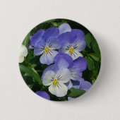 Lila Stiefmütterchen Garten Blumen Button (Vorderseite)