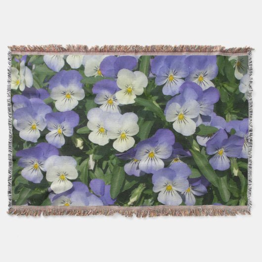 Lila Stiefmütterchen Garten Blumen Decke (Vorderseite)