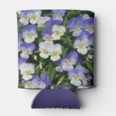 Lila Stiefmütterchen Garten Blumen Dosenkühler (Rückseite)