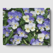 Lila Stiefmütterchen Garten Blumen Gästebuch (Rückseite)