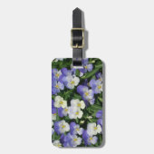 Lila Stiefmütterchen Garten Blumen Gepäckanhänger (Vorderseite vertikal)