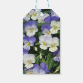 Lila Stiefmütterchen Garten Blumen Geschenkanhänger (Vorderseite)