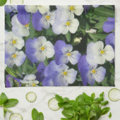 Lila Stiefmütterchen Garten Blumen Geschirrtuch (Gefaltet)