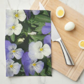 Lila Stiefmütterchen Garten Blumen Geschirrtuch (Viertel Falte)