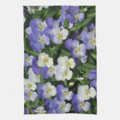 Lila Stiefmütterchen Garten Blumen Geschirrtuch (Vertikal)