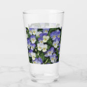 Lila Stiefmütterchen Garten Blumen Glas (Rückseite)