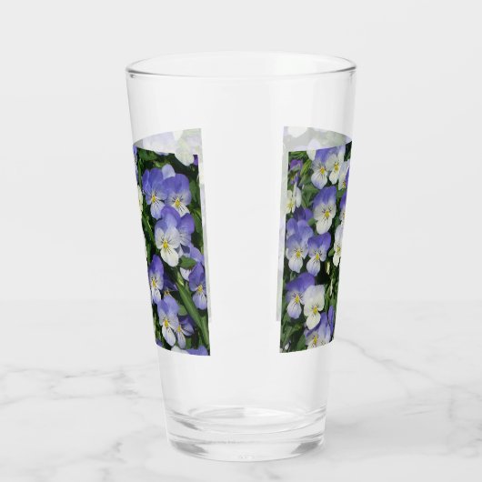 Lila Stiefmütterchen Garten Blumen Glas (Links)