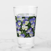 Lila Stiefmütterchen Garten Blumen Glas (Vorderseite)