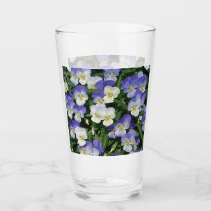 Lila Stiefmütterchen Garten Blumen Glas