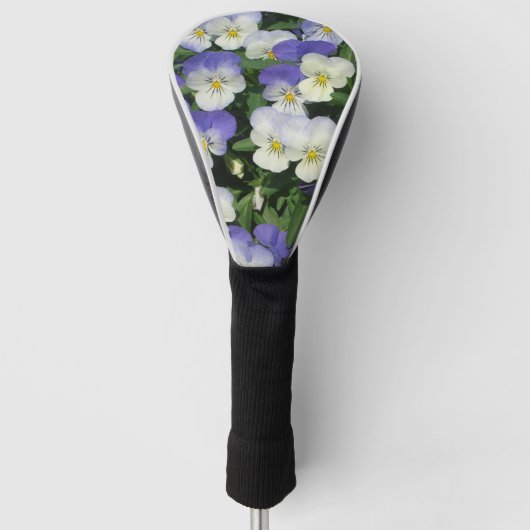 Lila Stiefmütterchen Garten Blumen Golf Headcover (Vorderseite)