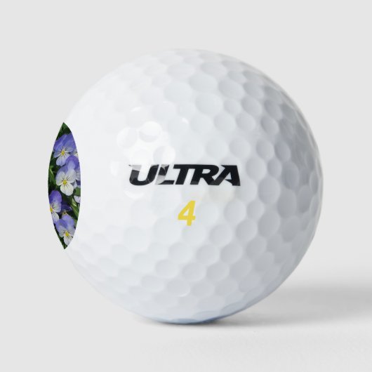 Lila Stiefmütterchen Garten Blumen Golfball (Logo)