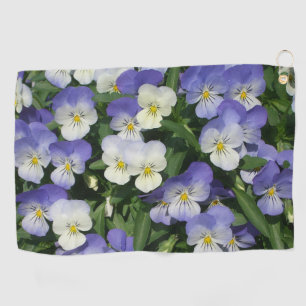Lila Stiefmütterchen Garten Blumen Golfhandtuch