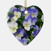 Lila Stiefmütterchen Garten Blumen Keramikornament (Rechts)