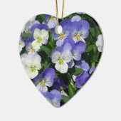 Lila Stiefmütterchen Garten Blumen Keramikornament (Links)