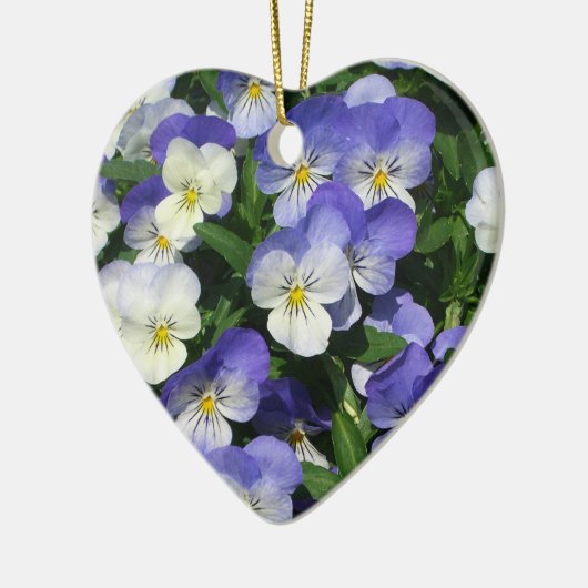 Lila Stiefmütterchen Garten Blumen Keramikornament (Links)