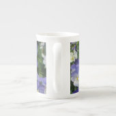 Lila Stiefmütterchen Garten Blumen Porzellantasse (Rückseite)