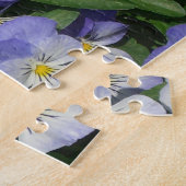 Lila Stiefmütterchen Garten Blumen Puzzle (Seite)