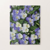 Lila Stiefmütterchen Garten Blumen Puzzle (Vertikal)