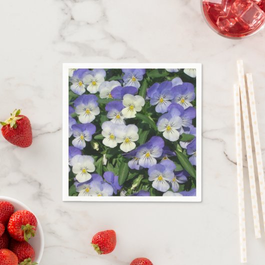 Lila Stiefmütterchen Garten Blumen Serviette (Beispiel)