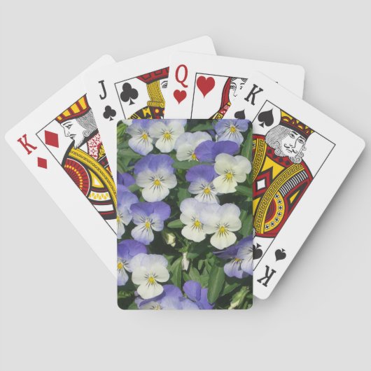 Lila Stiefmütterchen Garten Blumen Spielkarten (Rückseite)