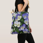 Lila Stiefmütterchen Garten Blumen Tasche (Von Nahem)
