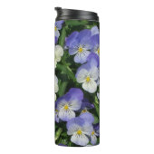 Lila Stiefmütterchen Garten Blumen Thermosbecher (Nach rechts gedreht)