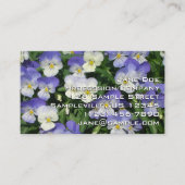 Lila Stiefmütterchen Garten Blumen Visitenkarte (Vorderseite)